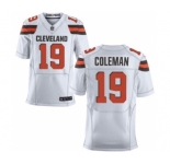 Men's Nike Cleveland Browns #19 Corey Coleman Elite White NFL Jersey