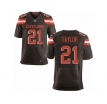 Men's Nike Cleveland Browns #21 Jamar Taylor Elite Brown Team Color NFL Jersey