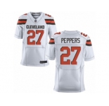Men's Nike Cleveland Browns #27 Jabrill Peppers Elite White NFL Jersey