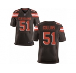Men's Nike Cleveland Browns #51 Jamie Collins Elite Brown Team Color NFL Jersey