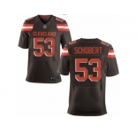 Men's Nike Cleveland Browns #53 Joe Schobert Elite Brown Team Color NFL Jersey
