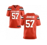 Men's Nike Cleveland Browns #57 Cam Johnson Elite Orange Alternate NFL Jersey