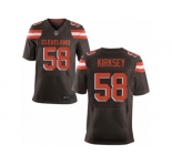 Men's Nike Cleveland Browns #58 Chris Kirksey Elite Brown Team Color NFL Jersey