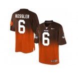 Men's Nike Cleveland Browns #6 Cody Kessler Elite Brown Orange Fadeaway NFL Jersey