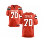 Men's Nike Cleveland Browns #70 Kevin Zeitler Elite Orange Alternate NFL Jersey
