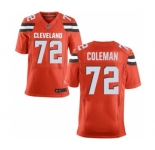 Men's Nike Cleveland Browns #72 Shon Coleman Elite Orange Alternate NFL Jersey