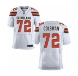 Men's Nike Cleveland Browns #72 Shon Coleman Elite White NFL Jersey