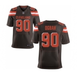 Men's Nike Cleveland Browns #90 Emmanuel Ogbah Elite Brown Team Color NFL Jersey