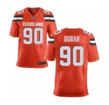 Men's Nike Cleveland Browns #90 Emmanuel Ogbah Elite Orange Alternate NFL Jersey