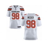 Men's Nike Cleveland Browns #98 Jamie Meder Elite White NFL Jersey