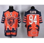 Nike Chicago Bears #94 Leonard Floyd Orange Men's Stitched NFL Elite Noble Fashion Jersey