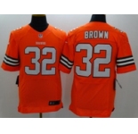 nike nfl jerseys cleveland browns #32 brown orange[Elite]