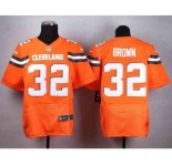 nike nfl jerseys cleveland browns #32 brown orange[Elite][new style]
