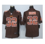 2015 new nike cleveland browns #32 brown brown strobe jerseys[limited]