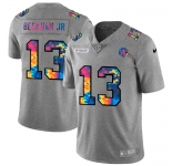 Cleveland Browns #13 Odell Beckham Jr. Men's Nike Multi-Color 2020 NFL Crucial Catch NFL Jersey Greyheather