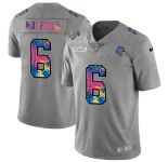 Cleveland Browns #6 Baker Mayfield Men's Nike Multi-Color 2020 NFL Crucial Catch NFL Jersey Greyheather