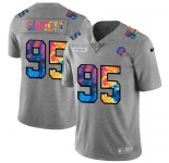Cleveland Browns #95 Myles Garrett Men's Nike Multi-Color 2020 NFL Crucial Catch NFL Jersey Greyheather