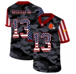 Men New Nike Cleveland Browns #13 Beckham jr 2020 Nike Camo USA Salute to Service Limited Jersey