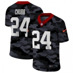 Men New Nike Cleveland Browns #24 Chubb  2020 Nike Camo Salute to Service Limited Jersey
