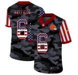 Men New Nike Cleveland Browns #6 Mayfield 2020 Nike Camo USA Salute to Service Limited Jersey