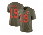 Men Nike Cleveland Browns #19 Bernie Kosar Limited Olive 2017 Salute to Service NFL Jersey