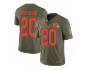 Men Nike Cleveland Browns #20 Briean Boddy-Calhoun Limited Olive 2017 Salute to Service NFL Jersey