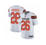 Men Nike Cleveland Browns #26 Derrick Kindred White Vapor Untouchable Limited Player NFL Jersey