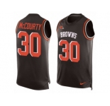 Men Nike Cleveland Browns #30 Jason McCourty Limited Brown Player Name & Number Tank Top NFL Jersey