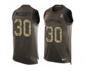 Men Nike Cleveland Browns #30 Jason McCourty Limited Green Salute to Service Tank Top NFL Jersey