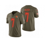 Men Nike Cleveland Browns #7 DeShone Kizer Olive 2017 Salute to Service Limited Jerseys