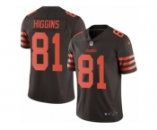 Men Nike Cleveland Browns #81 Rashard Higgins Limited Brown Rush Vapor Untouchable NFL Jersey