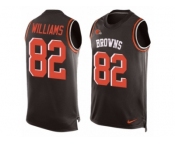 Men Nike Cleveland Browns #82 Kasen Williams Limited Brown Player Name & Number Tank Top NFL Jersey