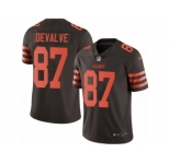 Men Nike Cleveland Browns #87 Seth DeValve Limited Brown Rush Vapor Untouchable NFL Jersey
