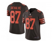 Men Nike Cleveland Browns #87 Seth DeValve Limited Brown Rush Vapor Untouchable NFL Jersey