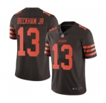 Men's Cleveland Browns #13 Odell Beckham Jr. Limited Brown Rush Vapor Untouchable Football Jersey