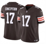 Men's Cleveland Browns #17 KC Concepcion Brown 2026 Draft F.U.S.E. Vapor Limited Football Stitched Jersey