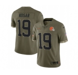 Men's Cleveland Browns #19 Bernie Kosar 2022 Olive Salute To Service Limited Stitched Jersey