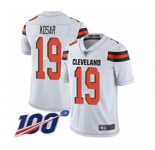 Men's Cleveland Browns #19 Bernie Kosar White Vapor Untouchable Limited Player 100th Season Football Jersey