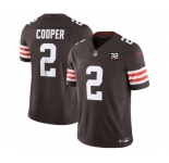 Men's Cleveland Browns #2 Amari Cooper Brown 2023 F.U.S.E. With Jim Brown Memorial Patch Vapor Untouchable Limited Football Stitched Jersey