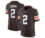 Men's Cleveland Browns #2 Bailey Zappe Brown 2024 F.U.S.E. Vapor Limited Stitched Football Jersey