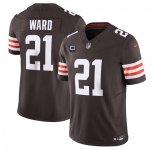 Men's Cleveland Browns #21 Denzel Ward Brown 2024 F.U.S.E. With 1-Star C Patch Vapor Untouchable Limited Stitched Jersey