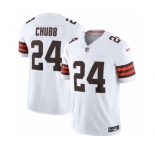 Men's Cleveland Browns #24 Nick Chubb White 2023 F.U.S.E. Vapor Untouchable Limited Football Stitched Jersey