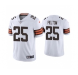 Men's Cleveland Browns #25 Demetric Felton 2021 White Vapor Untouchable Limited Stitched Jersey