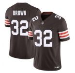 Men's Cleveland Browns #32 Jim Brown Brown F.U.S.E. Vapor Limited Football Stitched Jersey