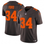 Men's Cleveland Browns #34 Jerome Ford Brown 2025 F.U.S.E. Alpha Dawg Limited Football Stitched Jersey