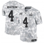 Men's Cleveland Browns #4 Deshaun Watson 2024 F.U.S.E Arctic Camo Salute To Service Limited Stitched Football Jersey