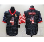 Men's Cleveland Browns #4 Deshaun Watson Camo USA Flag Limited Stitched Jersey
