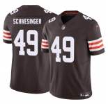 Men's Cleveland Browns #49 Carson Schwesinger Brown 2025 F.U.S.E. Vapor Limited Football Stitched Jersey