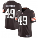 Men's Cleveland Browns #49 Carson Schwesinger Brown 2025 Vapor Limited Football Stitched Jersey