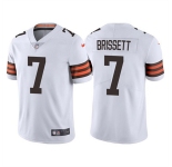 Men's Cleveland Browns #7 Jacoby Brissett White Vapor Untouchable Limited Stitched Jersey